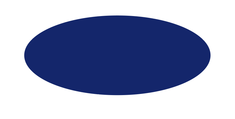 Wide dark blue oval shape