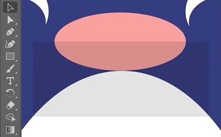 Close up of the pink beak and light ray rectangle on top
