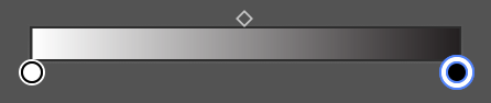 Gradient slider bar with white and black on opposite sides