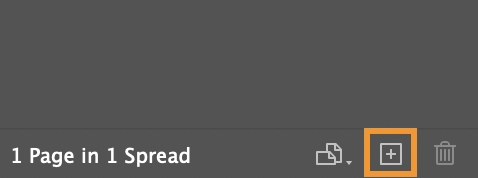 add page icon found at the bottom of the page panel