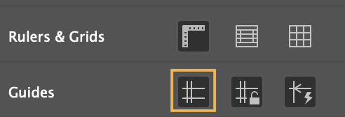 guides icon from the Properties panel