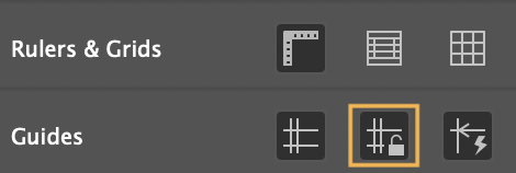 guides lock icon from the Properties panel