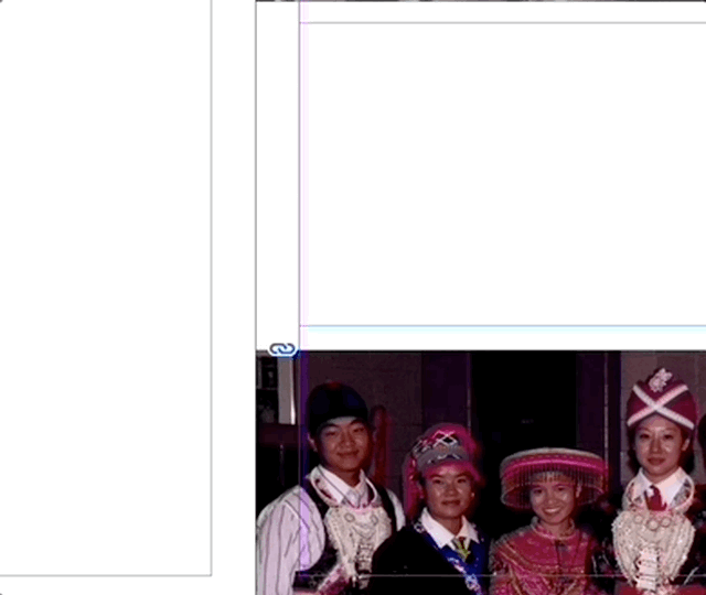gif showing how to link different text frames