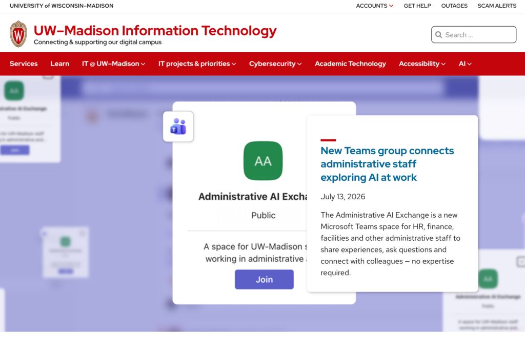 Homepage for it.wisc.edu
