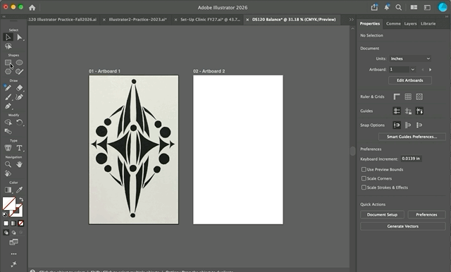 gif showing how to add an outline to the 2nd artboard