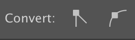 The button to convert between Corner and Curve points in Adobe Illustrator