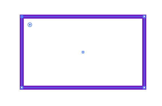 A purple shape showing a Corner anchor point in Illustrator