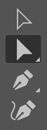 Icon of the Direct Selection tool button in Illustrator