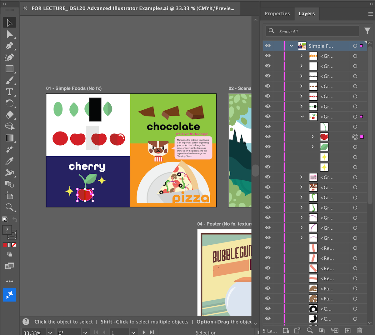 Screenshot showing many, many items in the Layers panel