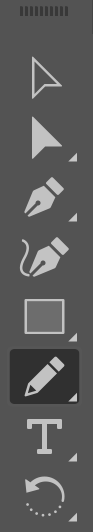 Screenshot of the Pencil tool icon in the toolbar in Illustrator