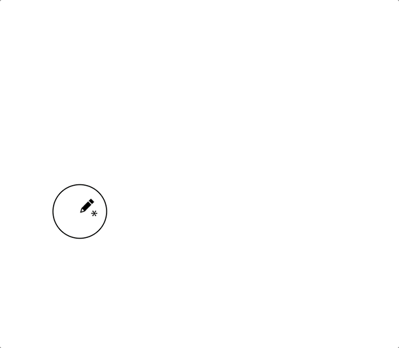 Animated GIF showing the pencil tool being used to draw a curved shape in Illustrator
