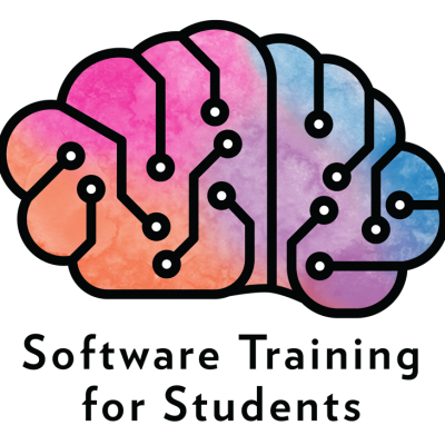 The STS Logo, a multi-color brain that appears to be augmented with electrodes suggesting cybernetic enhancement, which is objectively very cool